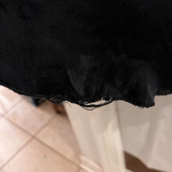 Forbidden vintage black velvet and satin beaded and sequins maxi skirt size xl - Picture 7 of 11